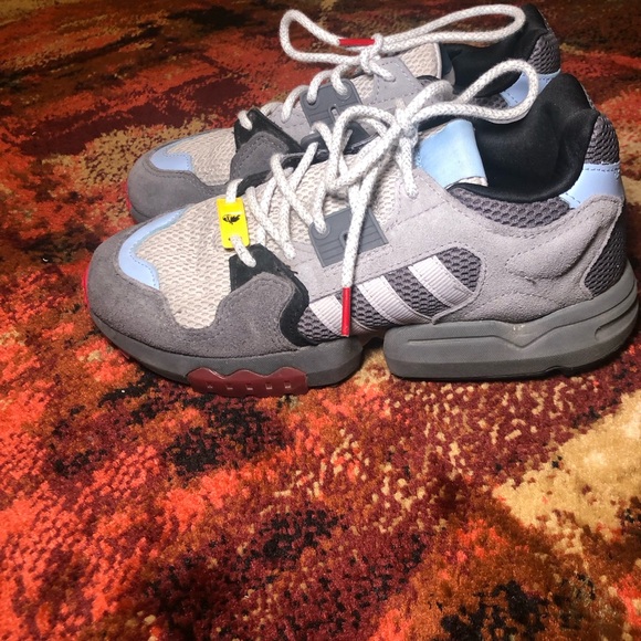 adidas Gray Sneakers with Red Accents - Picture 3 of 9